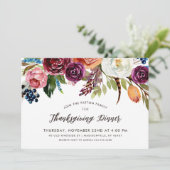 秋のボホ開花サンクスギビングディナー招待状 招待状 (スタンド正面)