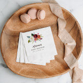 秋のボホ開花パーソナライズされたベビーシャワー スタンダードカクテルナプキン