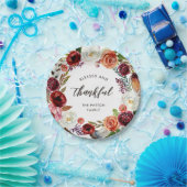 秋のボホ開花パーソナライズされた感謝祭 ペーパープレート (パーティー)