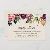 秋のボホ開花表示シャワーなしギフトラップ エンクロージャーカード (正面/裏面)