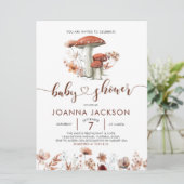 秋のボホ・キノコ・ファンギ・ベイビーシャワー招待状 招待状 (スタンド正面)