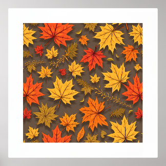 秋のポスター 箔ポスター