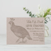 秋のポットラック・感謝祭の招待状 招待状 (スタンド正面)