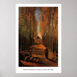 秋のポプラ通り、ビンセント・ヴァン・ゴッホ。イム ポスター