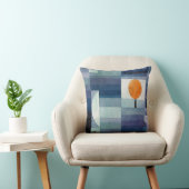 秋のポール・クレー・ハーフィンガー。ヴィンテージブルーアート クッション (椅子)