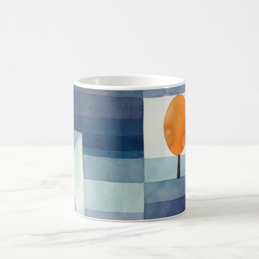 秋のポール・クレー・ハーフィンガー。ヴィンテージブルーアート コーヒーマグカップ (中央)