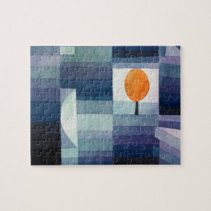 秋のポール・クレー・ハーフィンガー。ヴィンテージブルーアート ジグソーパズル