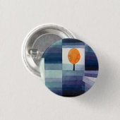 秋のポール・クレー・ハーフィンガー。ヴィンテージブルーアート 缶バッジ (正面&裏面)