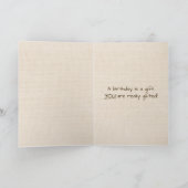 秋のマウス誕生日ユーモア カード (内部)