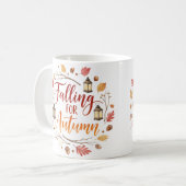 秋のマグカップに落ちる コーヒーマグカップ (正面左)