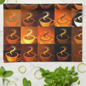 秋のマグカップ キッチンタオル (折り畳み)