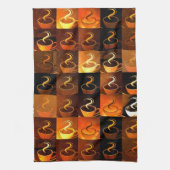 秋のマグカップ キッチンタオル (縦)