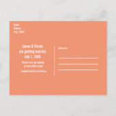 秋のマスンジャー 素朴な秋のSave the Date 案内ポストカード (裏面)