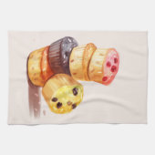 秋のマフィンタワー キッチンタオル (横)