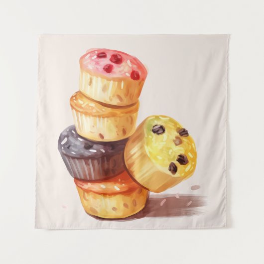 秋のマフィンタワー タペストリー (正面)