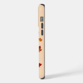 秋のマフラー 鹿 紅葉 iPhoneケース (左側面)