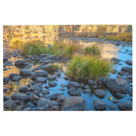 秋のマーセド川 メタルプリント