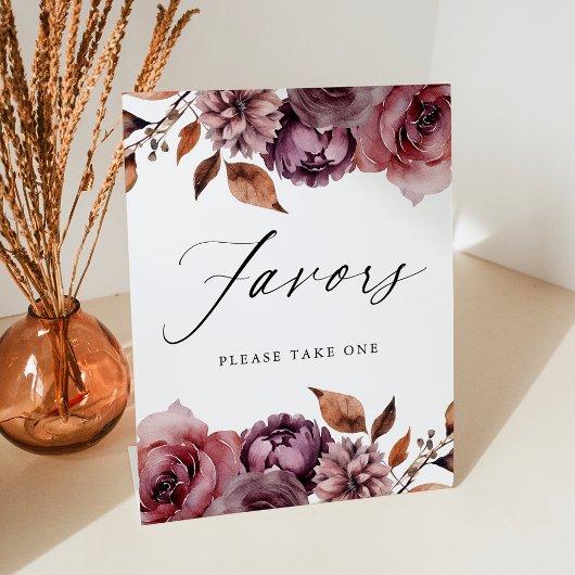 秋のマ素朴ルサラフローラは結婚式の引き出物 台座サイン