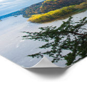 秋のミシシッピ川と森林 ポスター (角)