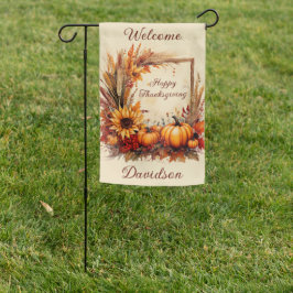 秋のミックスフレーム感謝祭パーソナライズされた ガーデンフラッグ