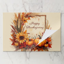 秋のミックスフレーム感謝祭ランチョンマット