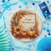 秋のミックスフレーム感謝祭 ペーパープレート (パーティー)