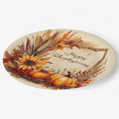 秋のミックスフレーム感謝祭 ペーパープレート (アングル)