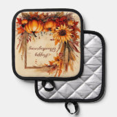 秋のミックスフレーム感謝祭 鍋敷き (正面/裏面)