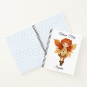秋のミニマル妖精 – ノートブパーソナライズされたック ノートブック (内部)