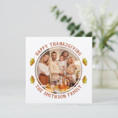 秋のミニマル感謝祭ファミリーメートアップパーティー 招待状 (スタンド正面)