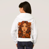 秋のミューズ – 女性と秋花 (裏面フル)