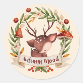 秋のムードのハロウィーン ラウンドシール