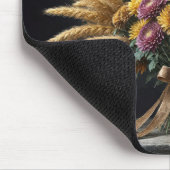 秋のムームブーケと小麦茎 マウスパッド (コーナー)