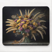 秋のムームブーケと小麦茎 マウスパッド (正面)
