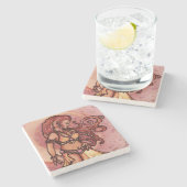 秋のムーンベリーダンサーの女神 ストーンコースター (横)