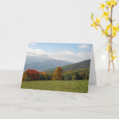 秋のメッセージカードの山 カード (黄色い花)