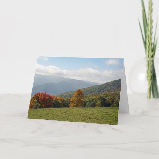 秋のメッセージカードの山 カード (正面)