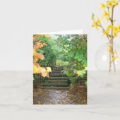 秋のメッセージカード カード (黄色い花)