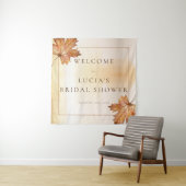 秋のメープルリーフウォーターカラーブライダルシャワーへようこそ タペストリー (インサイチュ)