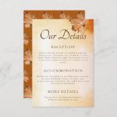 秋のメープルリーフウォーター結婚カラー詳細 エンクロージャーカード (正面/裏面)