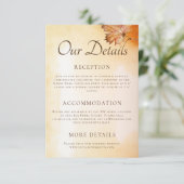 秋のメープルリーフウォーター結婚カラー詳細 エンクロージャーカード (スタンド正面)