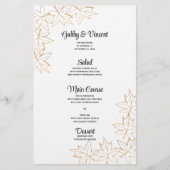 秋のメープルリーフエ結婚ッジのメニュー (正面)