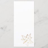 秋のメープルリーフエ結婚ッジのメニュー メニュー (裏面)