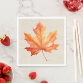 秋のメープルリーフオンバーラップ スタンダードランチョンナプキン (インサイチュ)