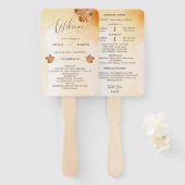 秋のメープルリーフラストウォーター結婚式 プログラム ハンドファン (正面&裏面)