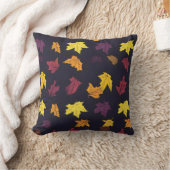 秋のメープル葉のパターン クッション (ブランケット)