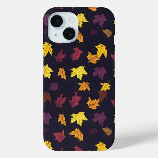 秋のメープル葉のパターン Case-Mate iPhoneケース (裏面)