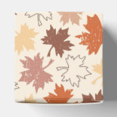 秋のメープル葉ズの茶色の地球の色調 フェイバーボックス (上部)