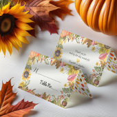 秋のメープル葉パンプキ結婚ンのテーブル番号