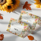 秋のメープル葉パンプキ結婚ンのテーブル番号